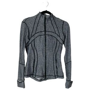 Lululemon Define Jacket Frozen Fizz White Black Size 6